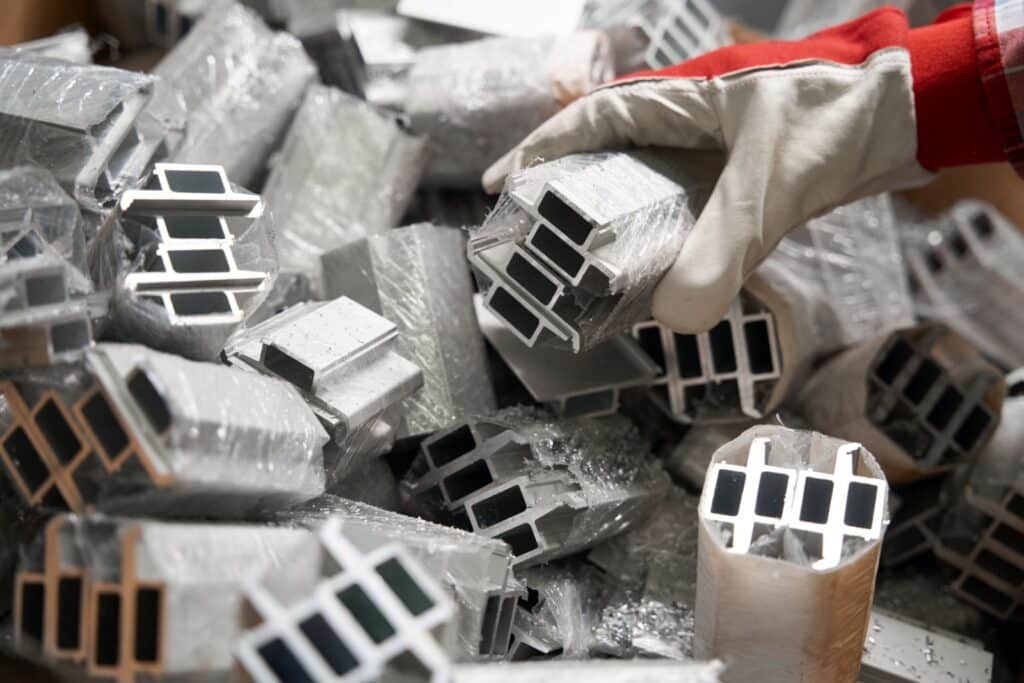 Profilés d'aluminium recyclables pour valorisation industrielle dans la région lyonnaise